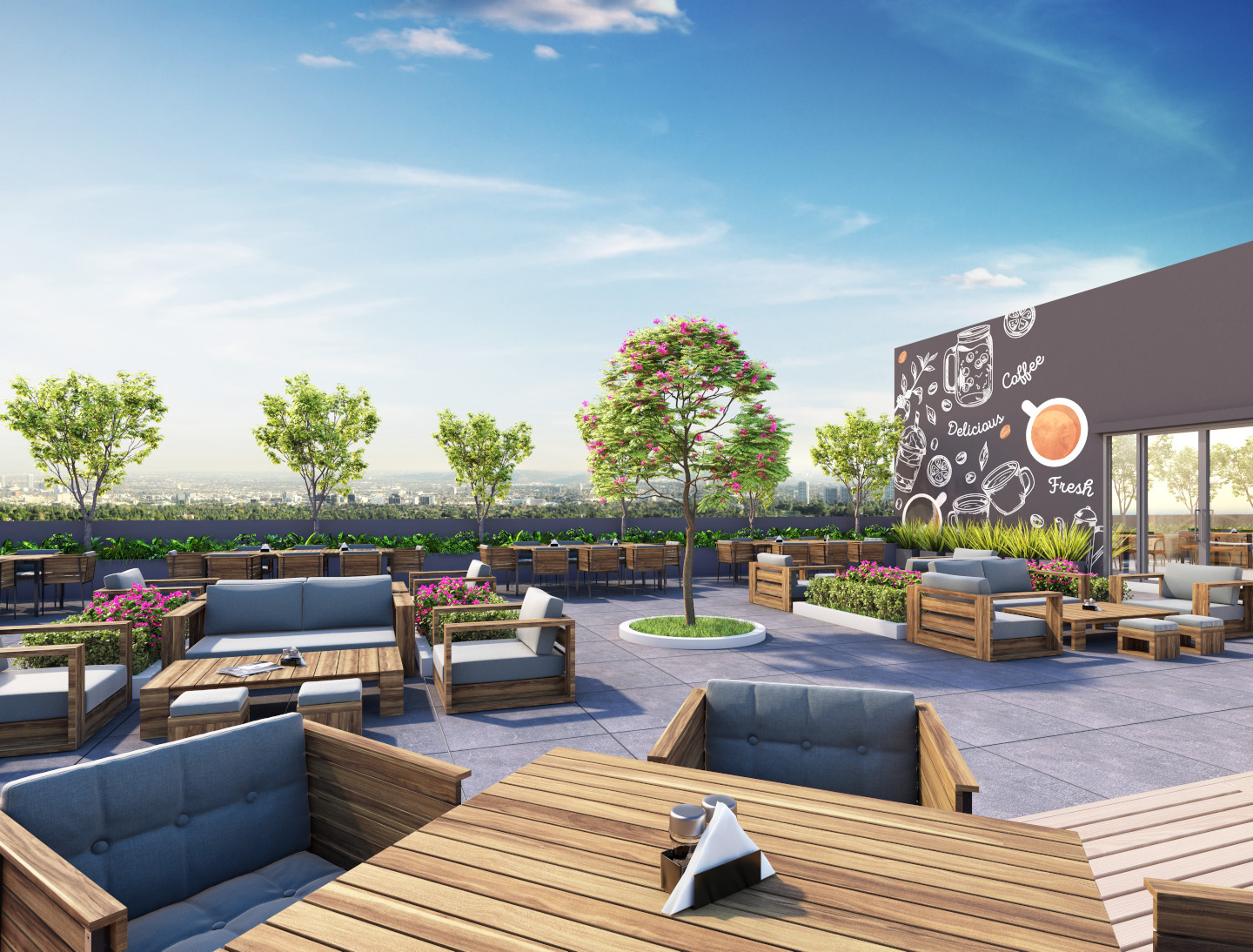 Roof Top Interior – Cafe Concept