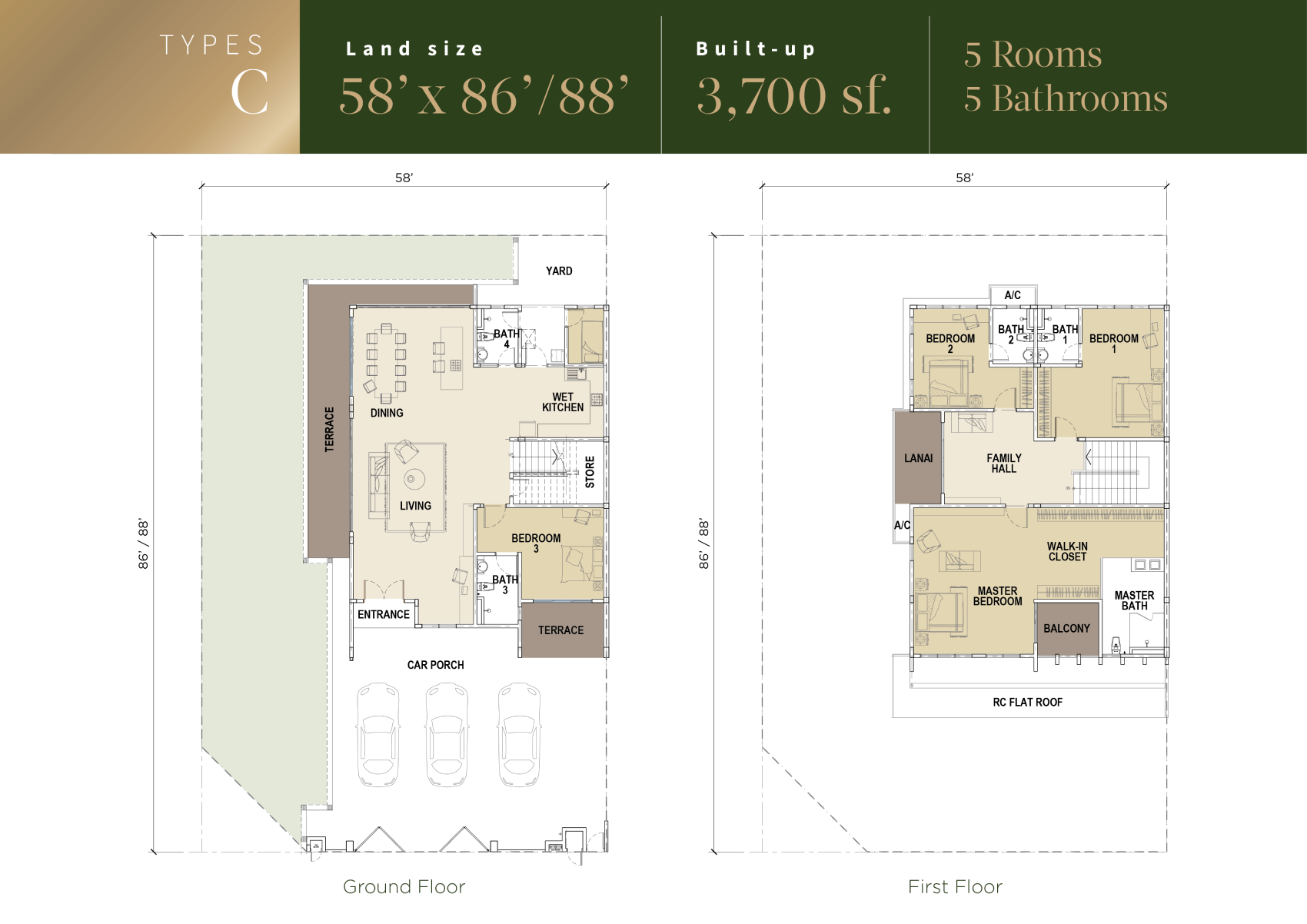 Serunai - Type C Floor Plan Serunai - Type C Floor Plan