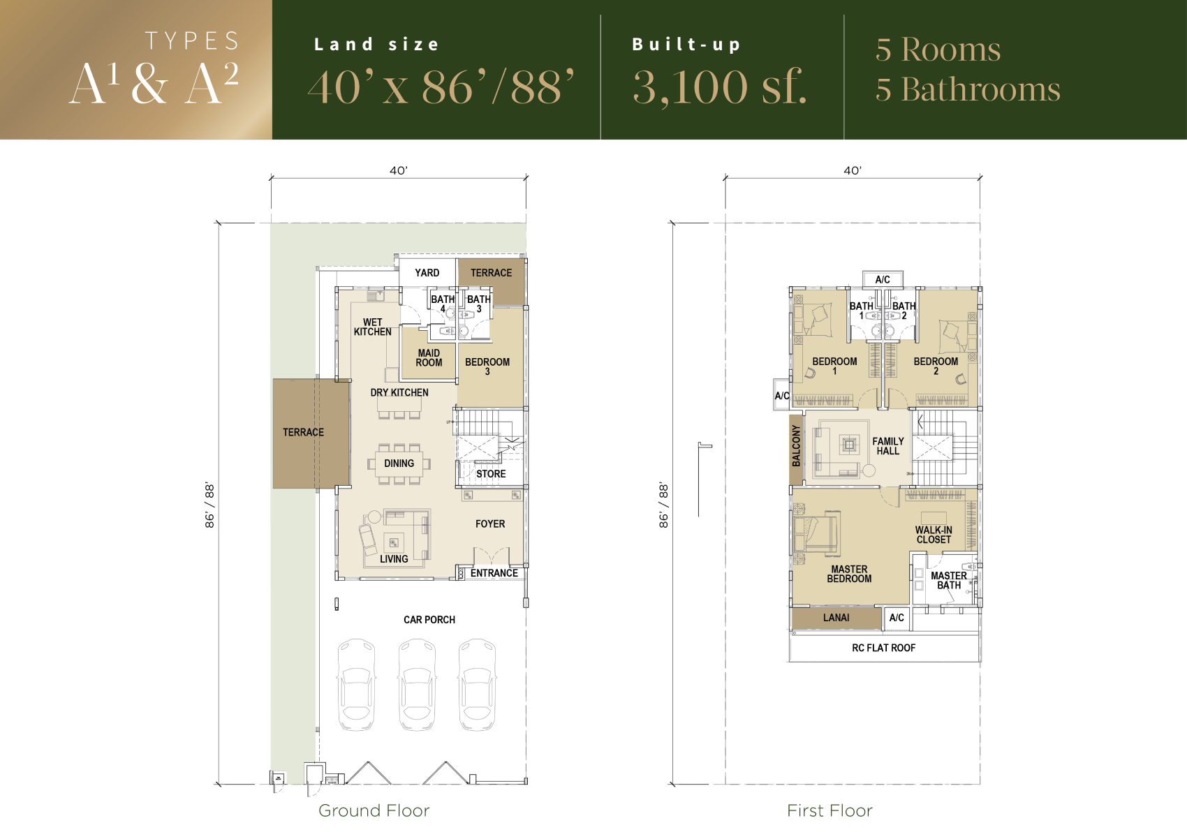 Serunai - Type A Floor Plan Serunai - Type A Floor Plan