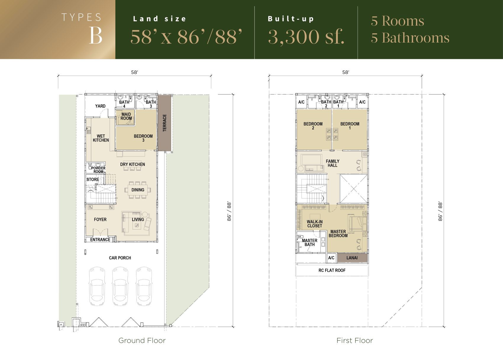 Serunai - Type B Floor Plan Serunai - Type B Floor Plan