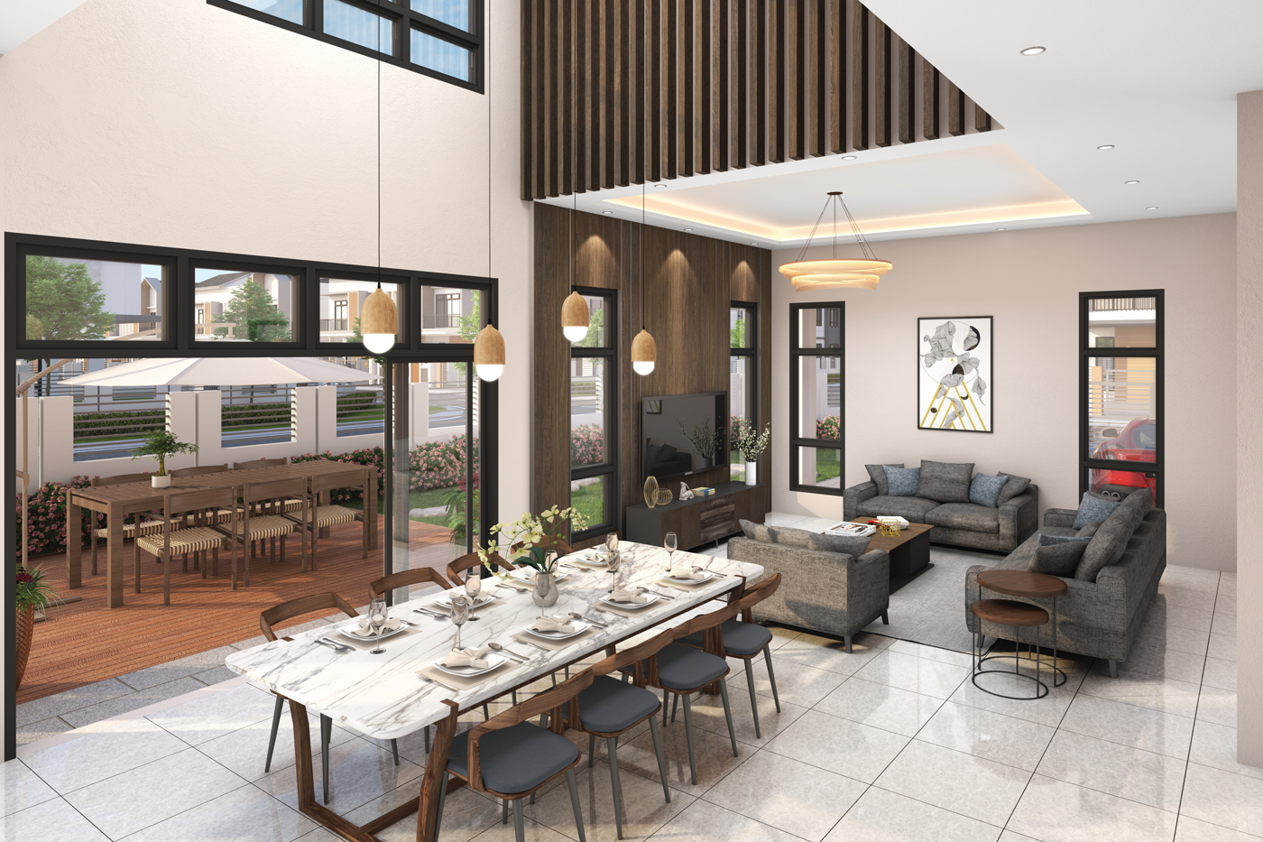 Serunai - Living & Dining Area Serunai living & dining Area in Taman Desa Tebrau